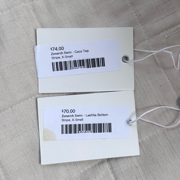 Zonarch ~ set Coco Top and Laetitia Bottom, both XS in Stripe (black and white) - Picture 9 of 9